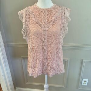 Elegant Pink Lace Top